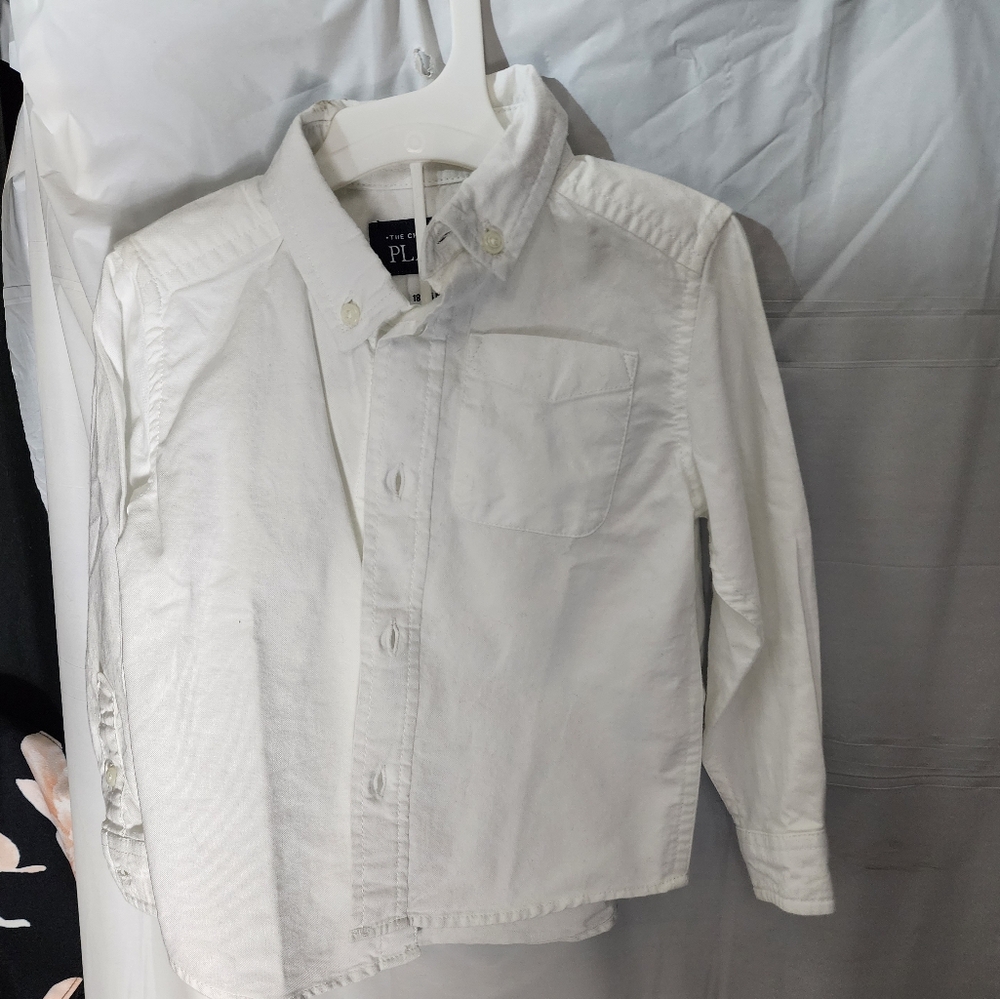 White Button-Up Shirt 18-24 Months